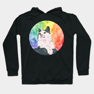 A Vibrant Cow Cat Hoodie